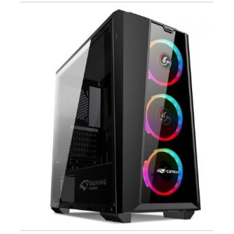 GABINETE GAMER LED RGB SEM FONTE PRETO MT-G800BK C3 TECH